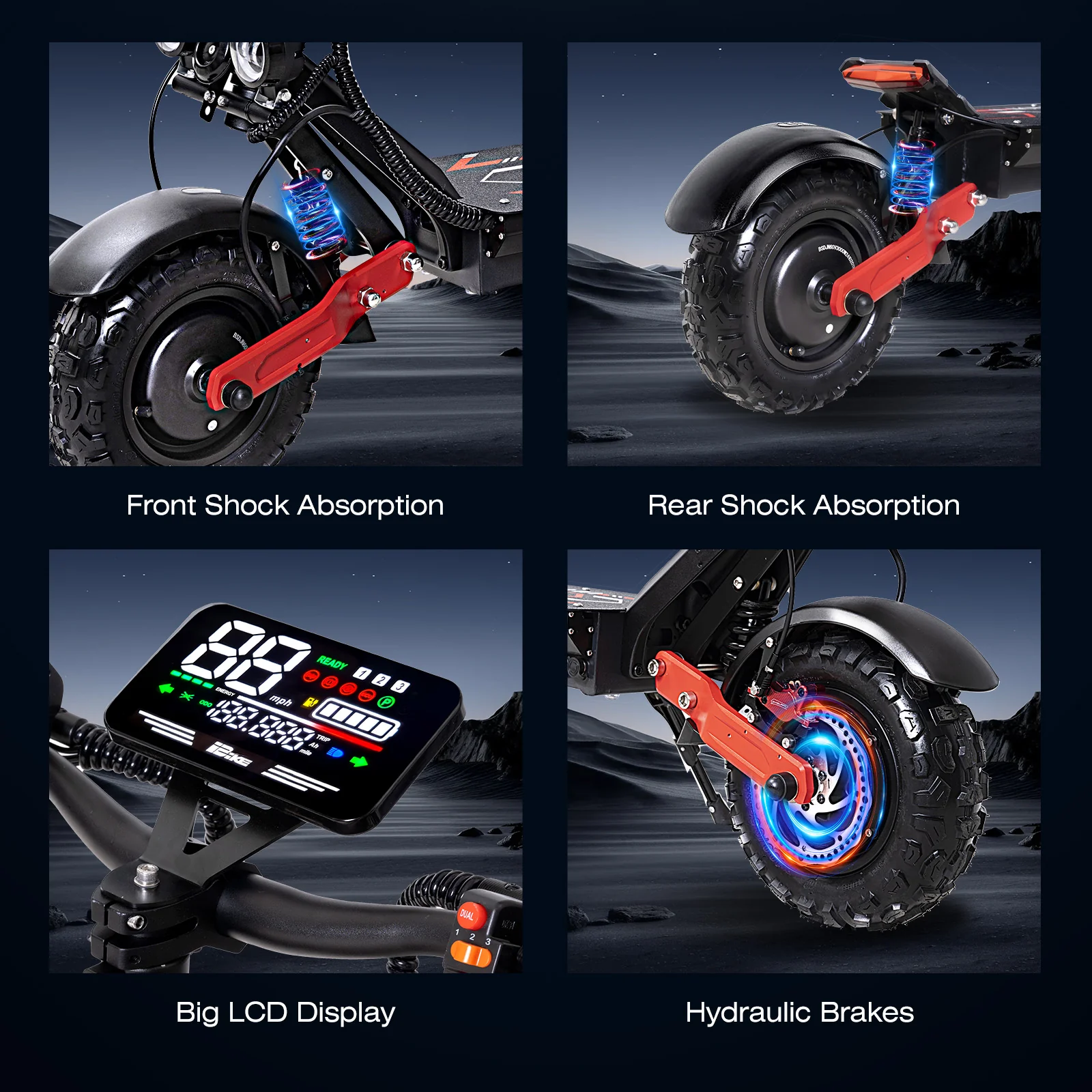 6000W 52-55MPH Second-hand Fast Electric Scooter